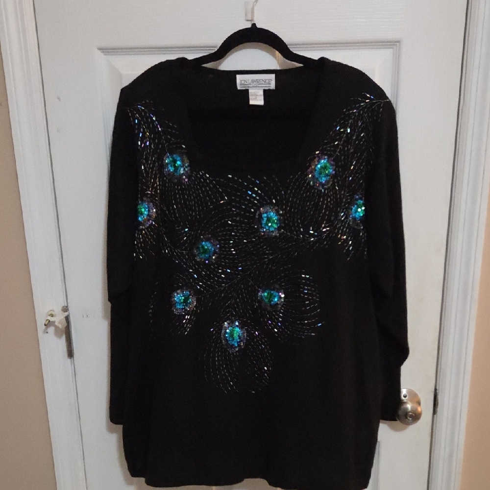 Vintage Jon Lawrence Peacock Sweater